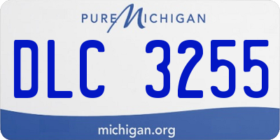 MI license plate DLC3255