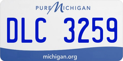 MI license plate DLC3259