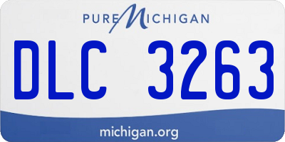 MI license plate DLC3263