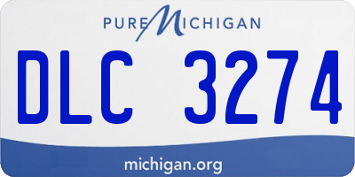 MI license plate DLC3274