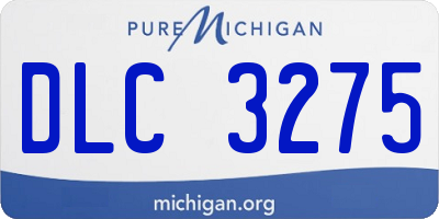 MI license plate DLC3275