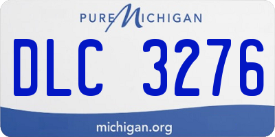 MI license plate DLC3276