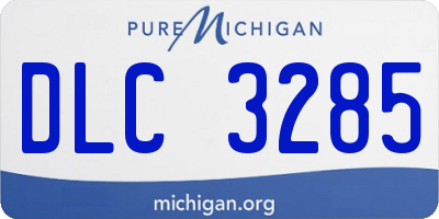MI license plate DLC3285