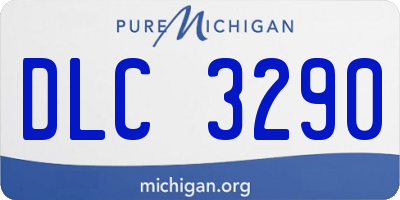 MI license plate DLC3290