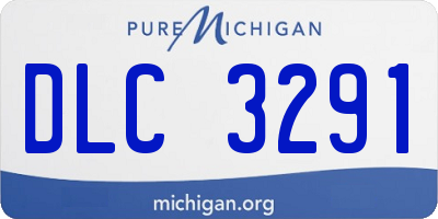 MI license plate DLC3291