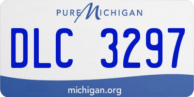 MI license plate DLC3297