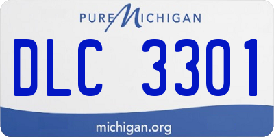 MI license plate DLC3301