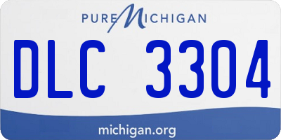 MI license plate DLC3304