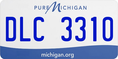 MI license plate DLC3310