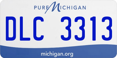 MI license plate DLC3313