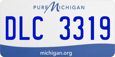 MI license plate DLC3319