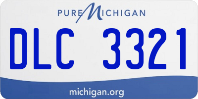 MI license plate DLC3321