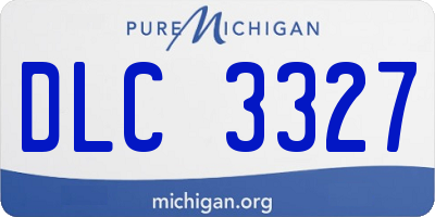 MI license plate DLC3327