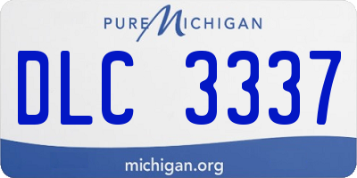 MI license plate DLC3337