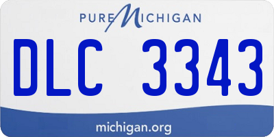 MI license plate DLC3343