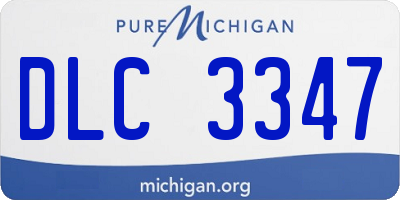 MI license plate DLC3347