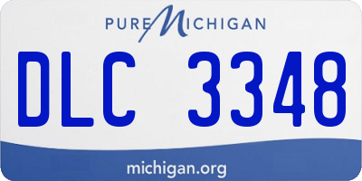 MI license plate DLC3348