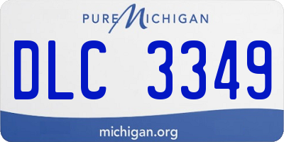 MI license plate DLC3349