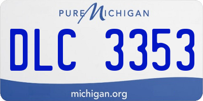 MI license plate DLC3353