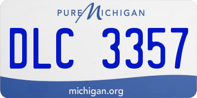 MI license plate DLC3357