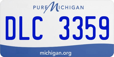 MI license plate DLC3359