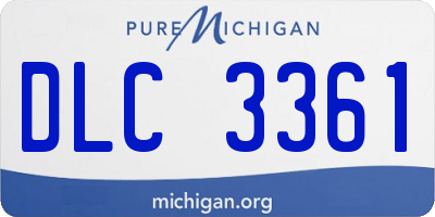 MI license plate DLC3361