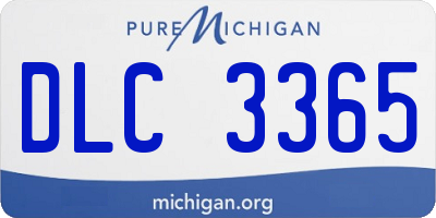 MI license plate DLC3365