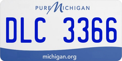 MI license plate DLC3366