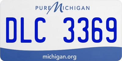 MI license plate DLC3369