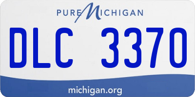 MI license plate DLC3370