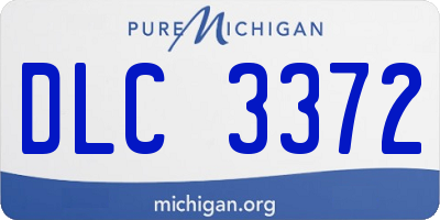 MI license plate DLC3372