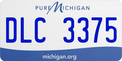 MI license plate DLC3375