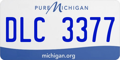 MI license plate DLC3377