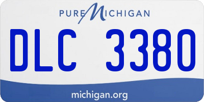 MI license plate DLC3380