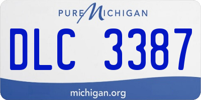 MI license plate DLC3387