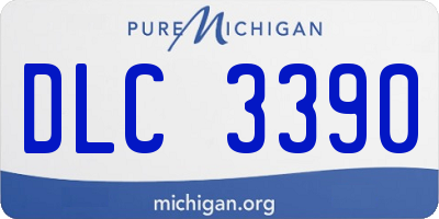 MI license plate DLC3390