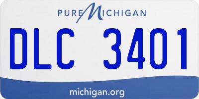 MI license plate DLC3401