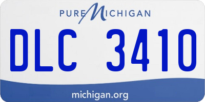 MI license plate DLC3410