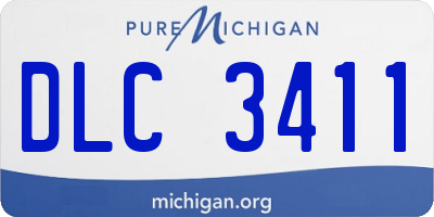 MI license plate DLC3411