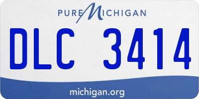 MI license plate DLC3414