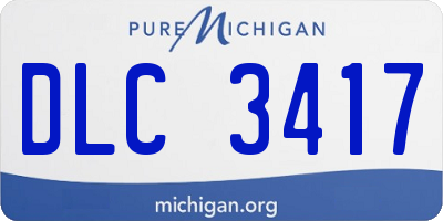 MI license plate DLC3417