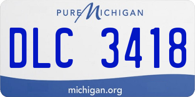 MI license plate DLC3418