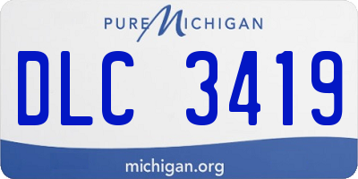 MI license plate DLC3419