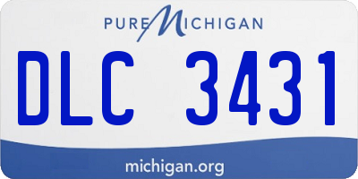 MI license plate DLC3431