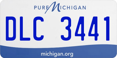 MI license plate DLC3441