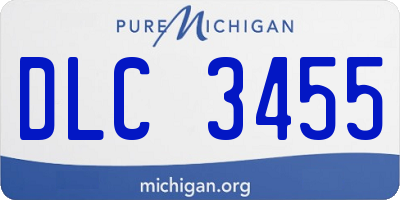 MI license plate DLC3455