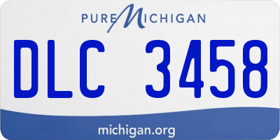 MI license plate DLC3458