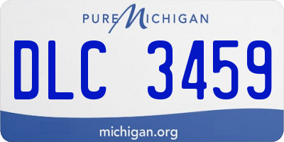 MI license plate DLC3459
