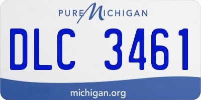 MI license plate DLC3461