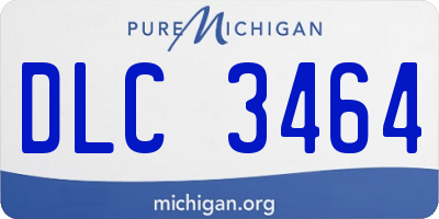 MI license plate DLC3464